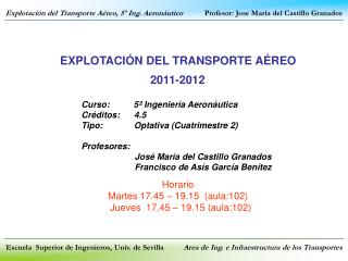 EXPLOTACIÓN DEL TRANSPORTE AÉREO