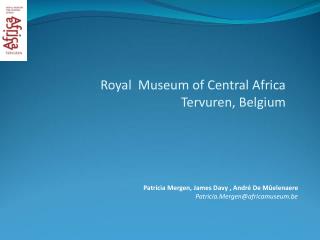 Patricia Mergen, James Davy , André De Mûelenaere Patricia.Mergen@africamuseum.be