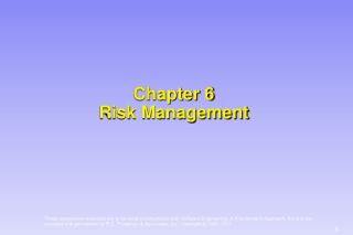 Chapter 6 Risk Management
