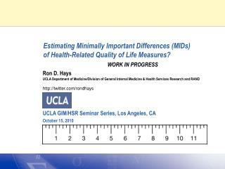Estimating Minimally Important Differences (MIDs) of Health-Related Quality of Life Measures?