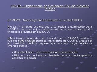 OSCIP – Organização da Sociedade Civil de Interesse Público