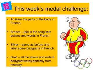 This week’s medal challenge: