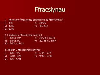 Ffracsiynau