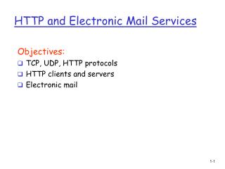 HTTP and Electronic Mail Services