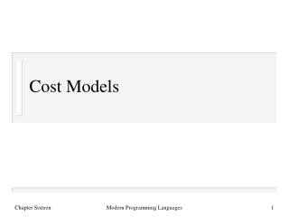 Cost Models