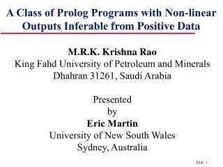 A Class of Prolog Programs with Non-linear Outputs Inferable from Positive Data
