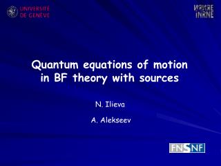 Quantum equations of motion in BF theory with sources