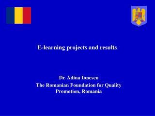 E-learning projects and results