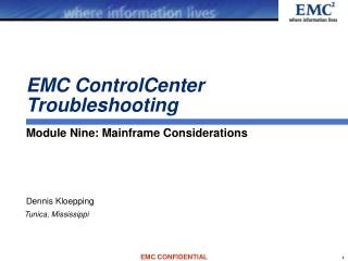 EMC ControlCenter Troubleshooting