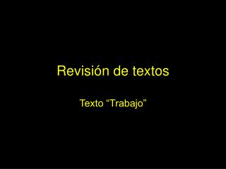 Revisión de textos