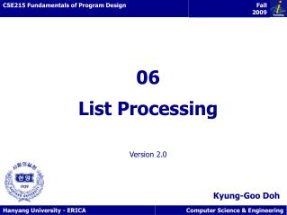 06 List Processing