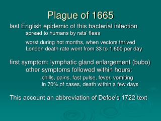 Plague of 1665