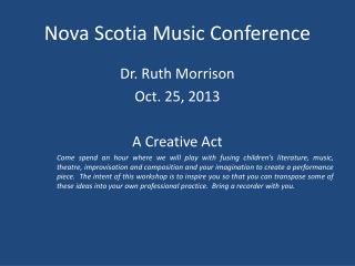 Nova Scotia Music Conference