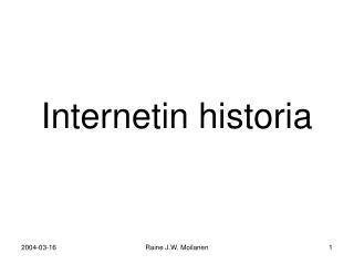 Internetin historia