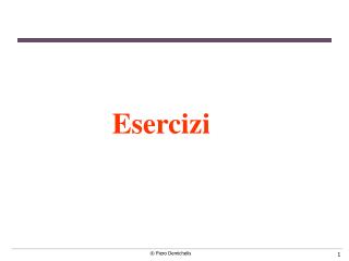 Esercizi