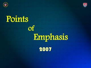 Points of Emphasis