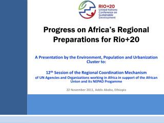 Progress on Africa’s Regional Preparations for Rio+20