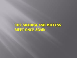 THE SHADOW AND MITTENS MEET ONCE AGAIN