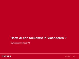 Heeft AI een toekomst in Vlaanderen ?