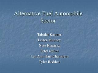 Alternative Fuel Automobile Sector