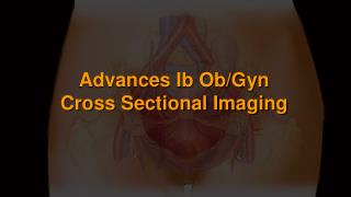 Advances Ib Ob/Gyn Cross Sectional Imaging