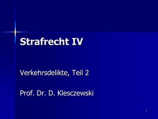 Strafrecht IV