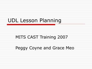 UDL Lesson Planning