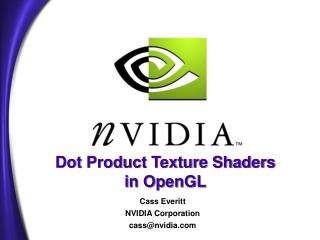 Dot Product Texture Shaders in OpenGL