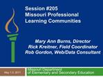 Session 205 Missouri Professional Learning Communities