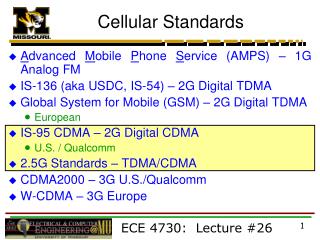 Cellular Standards