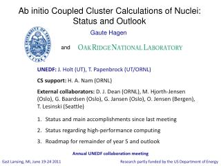 Ab initio Coupled Cluster Calculations of Nuclei: Status and Outlook