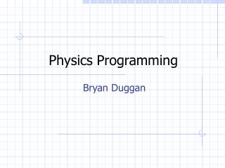 Physics Programming