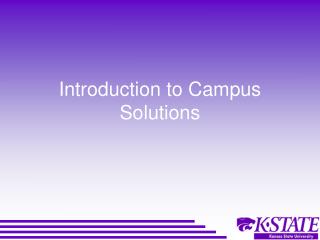 Introduction to Campus Solutions