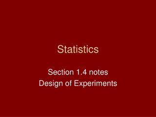 Statistics