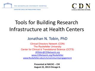 Tools for Building Research Infrastructure at Health Centers