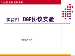 实验四 BGP 协议实验