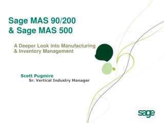 Sage MAS 90/200 &amp; Sage MAS 500