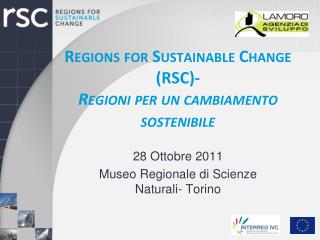 Regions for Sustainable Change (RSC)- Regioni per un cambiamento sostenibile