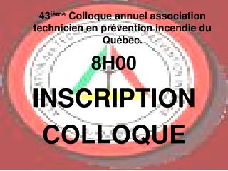 INSCRIPTION COLLOQUE