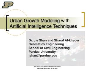 Urban Growth Modeling with Artificial Intelligence Techniques
