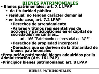 BIENES PATRIMONIALES