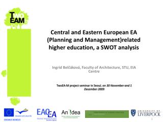 Central and Eastern European EA (Planning and Management)related higher education, a SWOT analysis