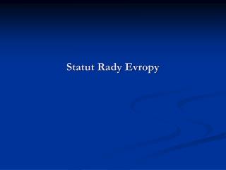 Statut Rady Evropy