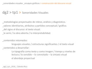 _sonoridades visuales _ensayos gráficos &gt; construcción del discurso visual
