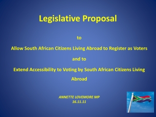 Legislative Proposal