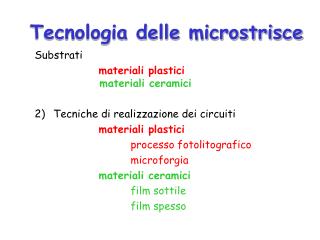 Tecnologia delle microstrisce