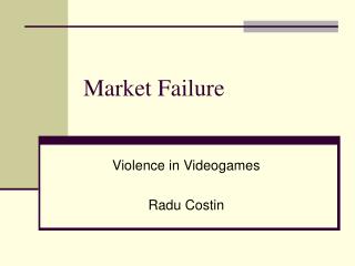 Market Failure