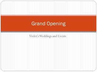 Grand Opening