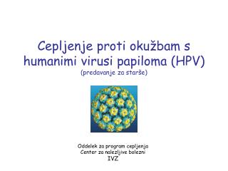 Cepljenje proti okužbam s humanimi virusi papiloma (HPV) (predavanje za starše)