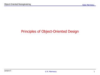 Principles of Object-Oriented Design